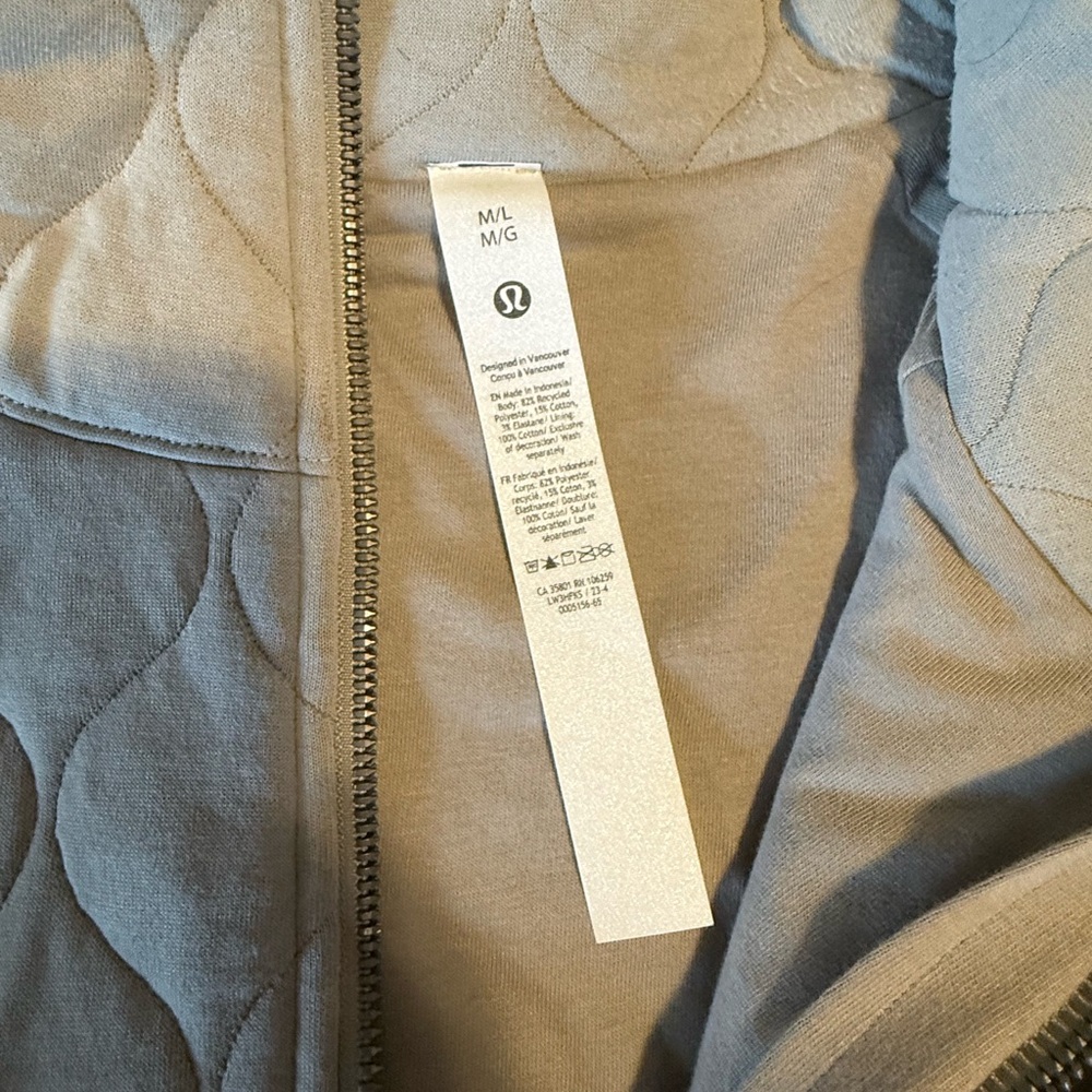 lululemon athletica Gray Quilted Puffer